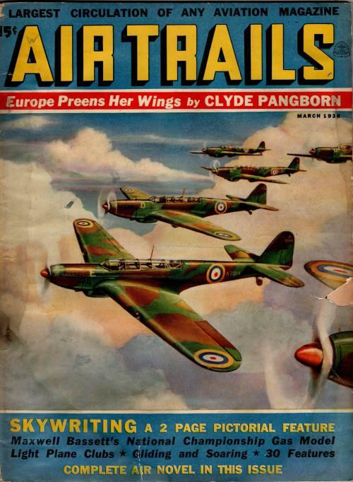 Air Trails Mar 1938 Pulp Frank Tinsley Cvr; Bill Barnes Air Novel by George L...