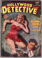 Hollywood Detective Jun 1945 GGA assault cvr; Ray Cummings - Pulp