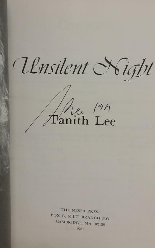 Unsilent Night by Tanith Lee (First Edition) Signed