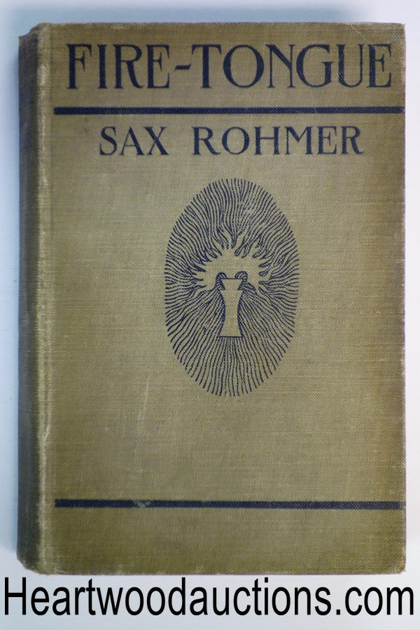 Fire-Tongue by Sax Rohmer First Joseph Clement Coll Art