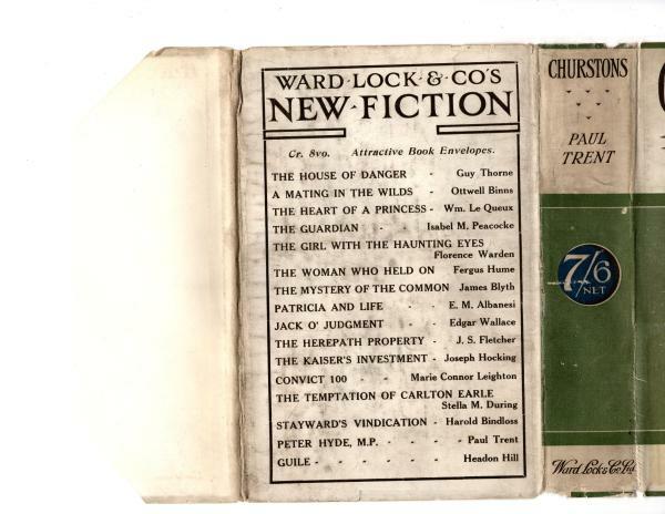 Churstons by Paul Trent (First Edition) Hubin Listed, ward File Copy