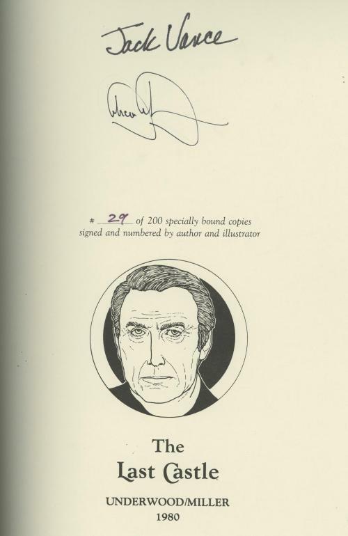 The Last Castle by Jack Vance (First Edition) Limited Signed