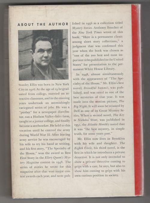 The Eighth Circle by Stanley Ellin(1st Edition)Introduces investigator Murray...