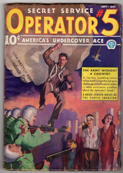 Operator #5 Sep-Oct 1937 GGA Bound, Firing Squad cover by Howitt - Pulp