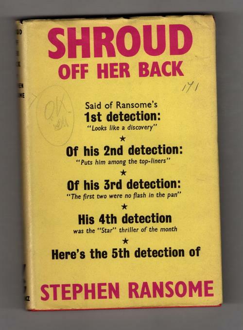 Shroud off Her Back by Stephen Ransome (First UK Edition) Gollancz File Copy