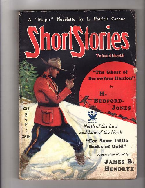 Short Stories Sep 25 1933 Jones, Greene, Hendryx, Reynolds