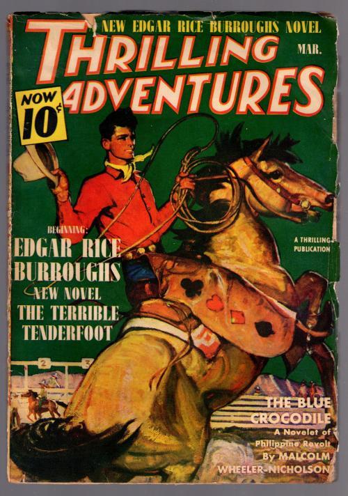 Thrilling Adventures Mar 1940 Burroughs Terrible Tenderfoot pt.1 - Pulp