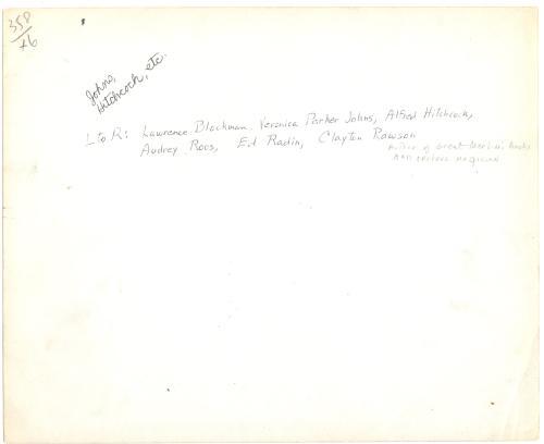 Rope 1948 Original Publicity Photo Alfred Hitchcock, Lawrence Blockman