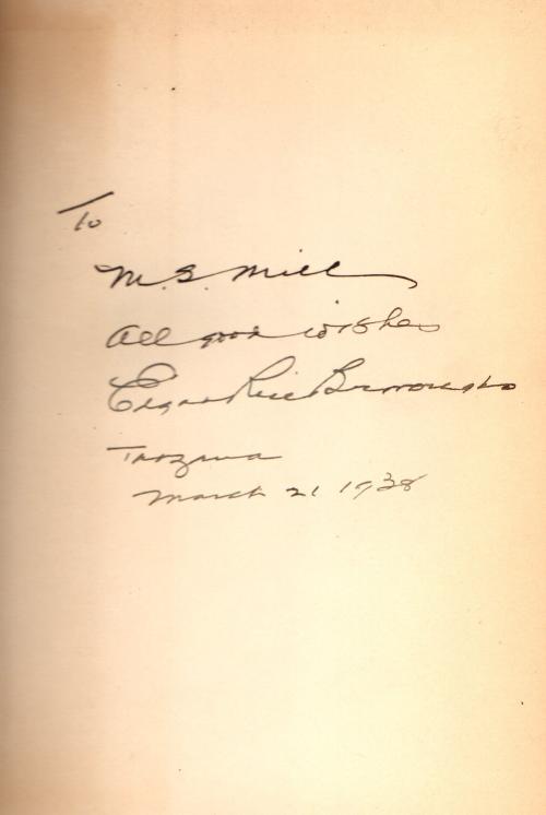 The Lad and the Lion by Edgar Rice Burroughs (First Edition) Signed