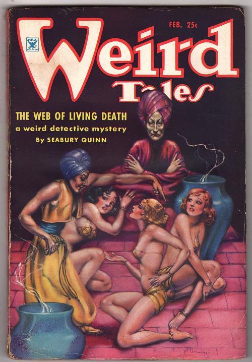 Weird Tales Feb 1935 M. Brundage Cvr; RE Howard; Quinn; Hamilton - Pulp