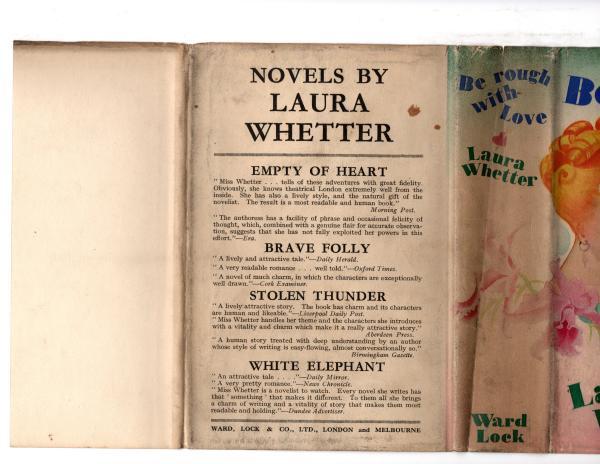 Be Rough with Love by Laura Whetter (First Edition) Rare DJ Publisher's Copy