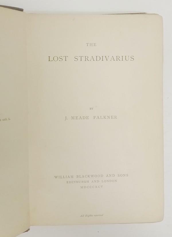 The Lost Stradivarius by J. Meade Falkner (First Edition) 1895
