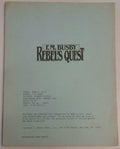 Rebel's Quest by F. M. Busby (First Printing) Proof