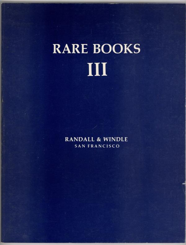 Rare Books III (Catalogue)