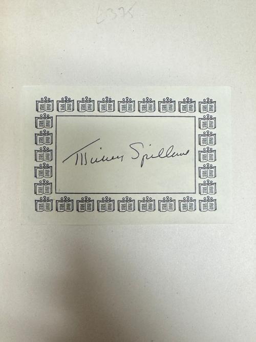 I, the Jury by Mickey Spillane (First Edition) First Mike Hammer Signed