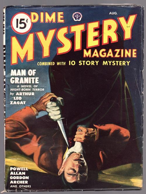 Dime Mystery Aug 1948 Ghoul in the night assault Cvr - Pulp