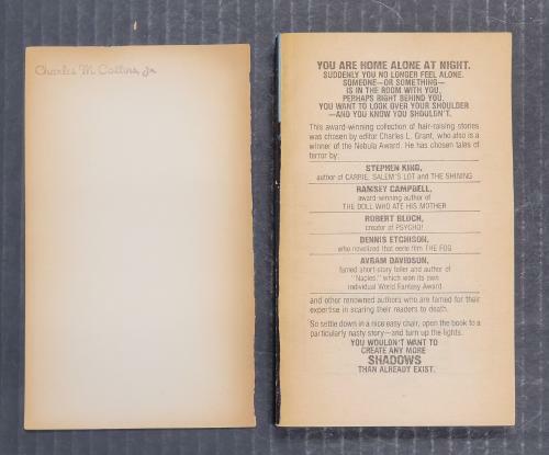 Shadows by Charles L. Grant (editor) Signed