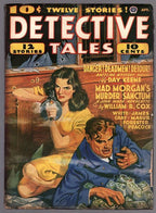 Detective Tales Apr 1941 Tommy Gun Bank Robbery Cvr; Day Keene - Pulp