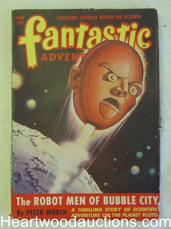 Fantastic Adventures Jul  1949 The Robot Men of Bubble City - High Grade
