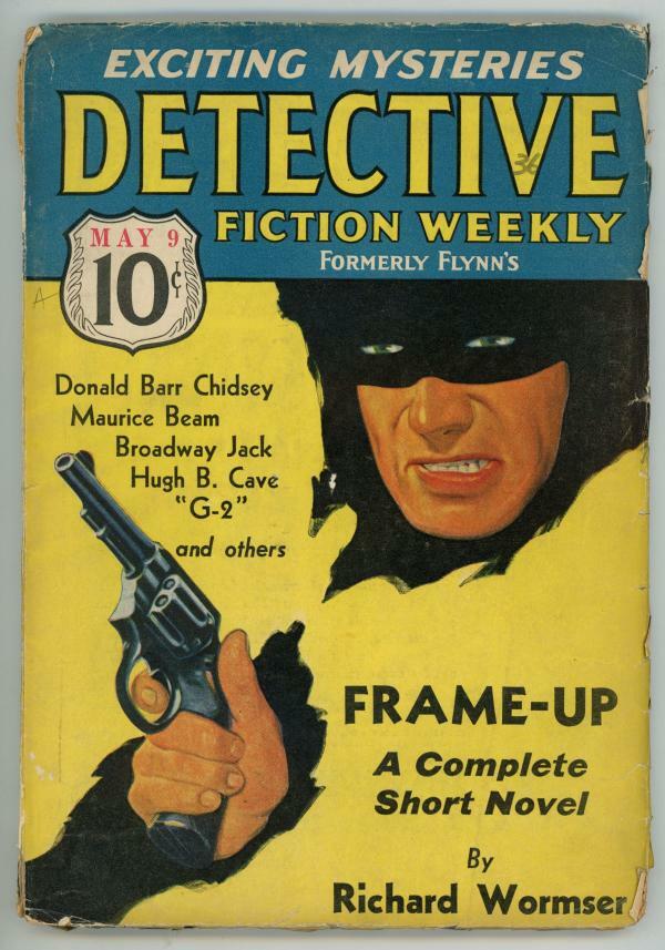 Detective Fiction Weekly May 9, 1936 Hugh Cave, Masked Villian Cvr