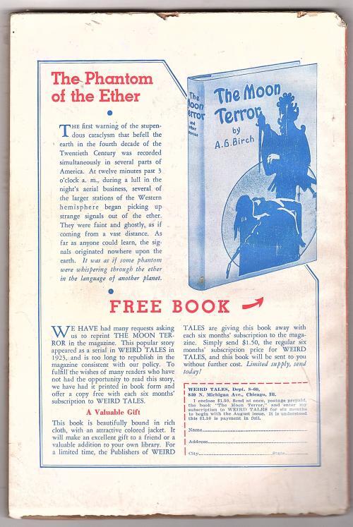 Weird Tales July 1935 Brundage Cvr; C. L. Moore Jirel of Joiry; Hamilton - Pulp