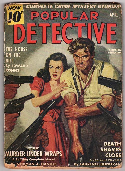 Popular Detective Apr 1942 Norman A. Daniels, Laurence Donovan - Pulp