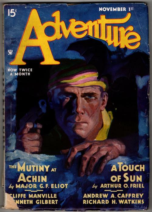 Adventure Nov 1 1934 Ray Dean Cvr; George F. Eliot; Arthur O. Friel; Ared White