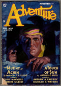 Adventure Nov 1 1934 Ray Dean Cvr; George F. Eliot; Arthur O. Friel; Ared White