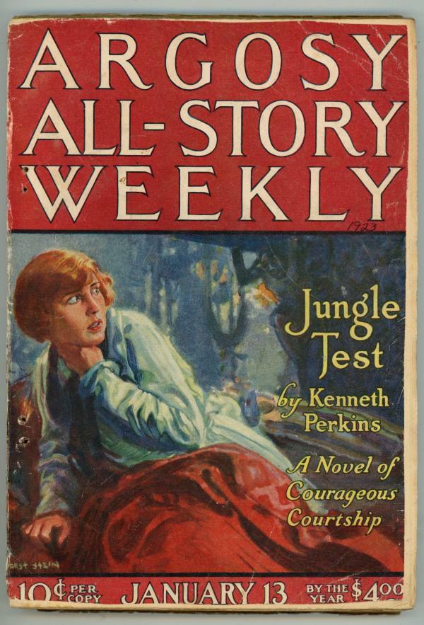 Argosy Jan 13 1923 Burroughs - Tarzan and the Golden Lion 6/7 Pulp