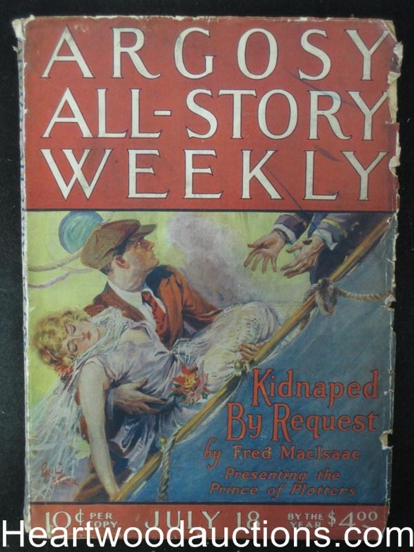 "Argosy" July 18 1925 Kidnaped by request,Hopalong Cassidy,