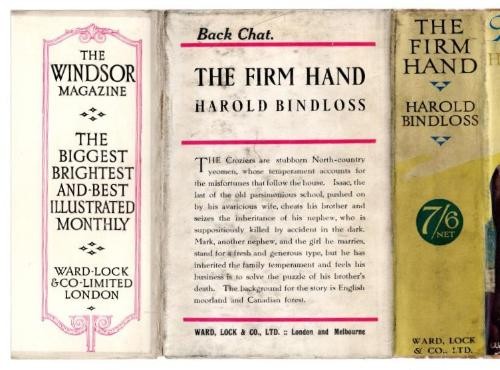 The Firm Hand by Harold Bindloss (First Edition) Hubin listed Mystery
