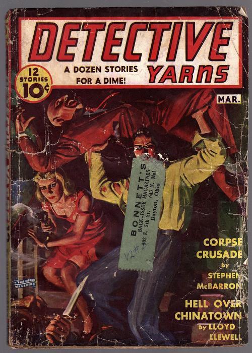 Detective Yarns Mar 1940 John Scott Cvr, Stephen McBarron - Pulp