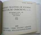Modern Masters of Etching: Malcom Osborne (Number Twenty-One) 1929