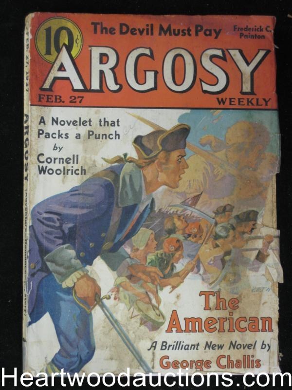 Argosy February 27, 1937 Woolrich Cvr story, Max Brand