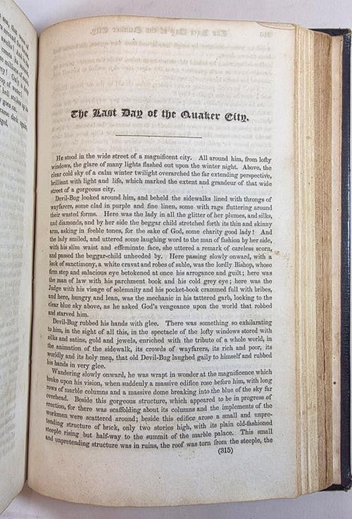 The Quaker City; or, The Monks of Monk-Hall by George Lippard (First Edition)