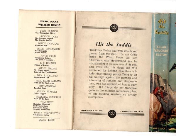 Hit The Saddle by Allan Vaughan Elston (First Edition) Rare DJ Publisher's Copy