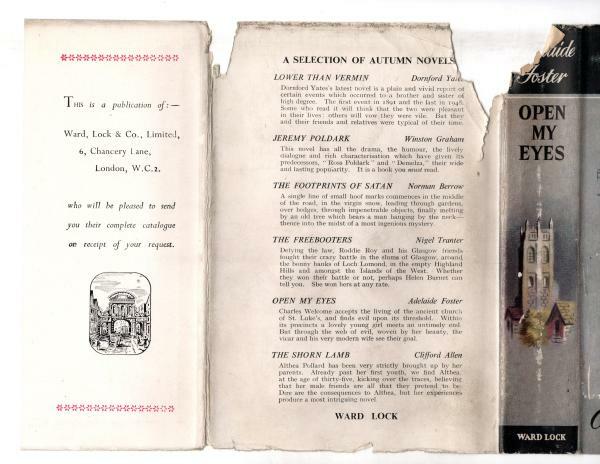 Open My Eyes by Adelaide Foster (First Edition) File Copy