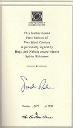 Very Hard Choices by Spider Robinson (Limited First Edition) Signed