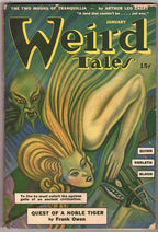 Weird Tales Jan 1943 A. R. Tilbume Cvr; Robert Bloch; Derleth  - Pulp