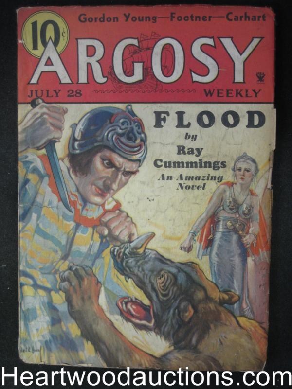 Argosy Jul 28, 1934 Classic  Sci-Fi Cover, Ray Cummings