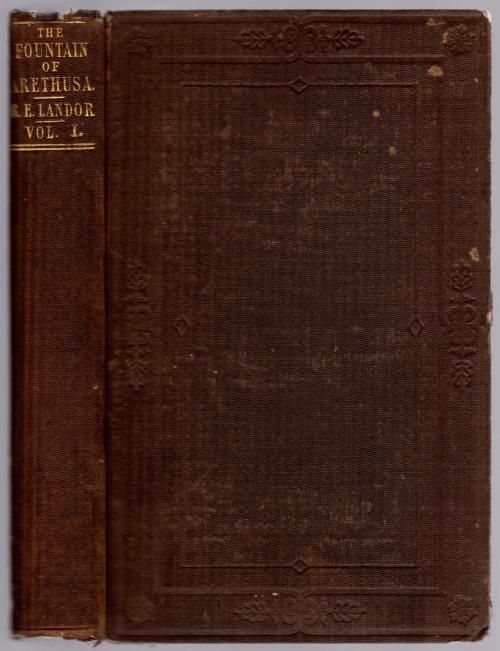 The Fountain of Arethusa Vol. I and II by Robert Eyres Landor (First) Rare