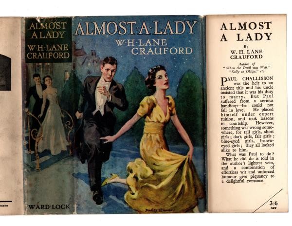 Almost a Lady by W.H. Lane Crauford (First Edition) Rare DJ Publisher's Copy