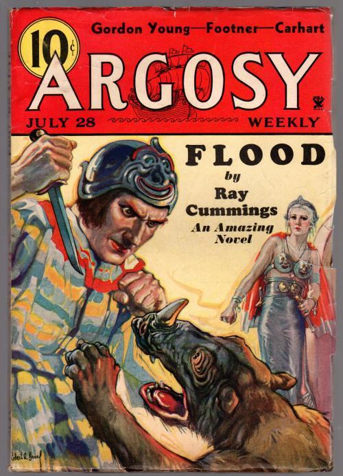 Argosy Jul 28, 1934 Classic  Sci-Fi Cover, Ray Cummings
