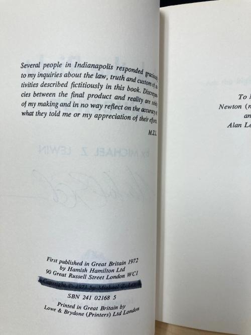 Ask the Right Question by Michael Z. Lewin (First Edition) Signed