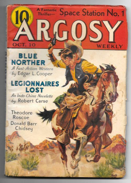 Argosy" October 10 1936 Western Cvr Theodore Roscoe Space Station Pulp