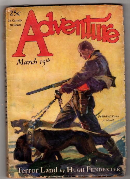 Adventure Mar 15 1928 Pulp Dominic Cammerota Cvr; Hugh Pendexter; Nicholson; ...