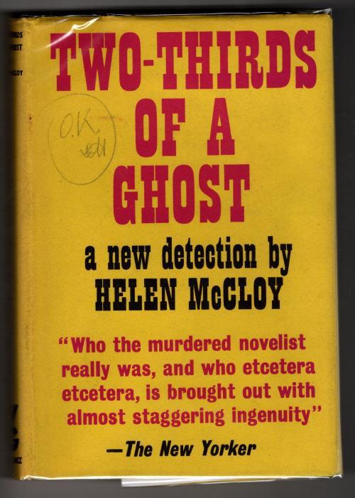 Two-Thirds of a Ghost by Helen McCloy (First UK Edition) Gollancz File Copy