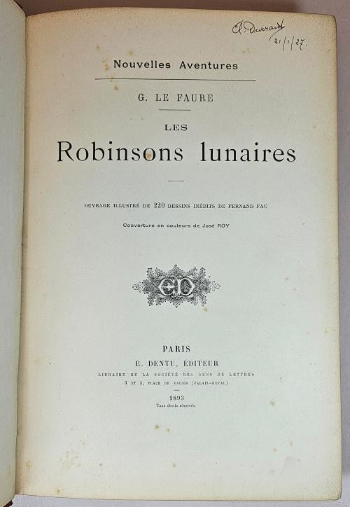 Les Robinsons Lunaires by G. le Faure (First Edition)