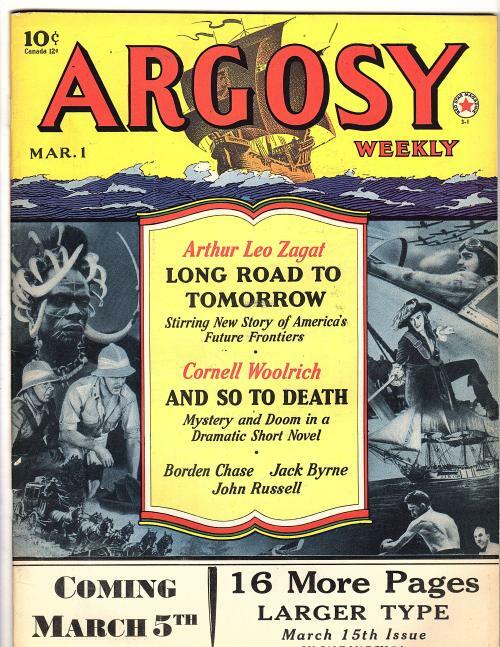 Argosy Mar 1 1941 Cornell Woolrich A.L.  Zagat