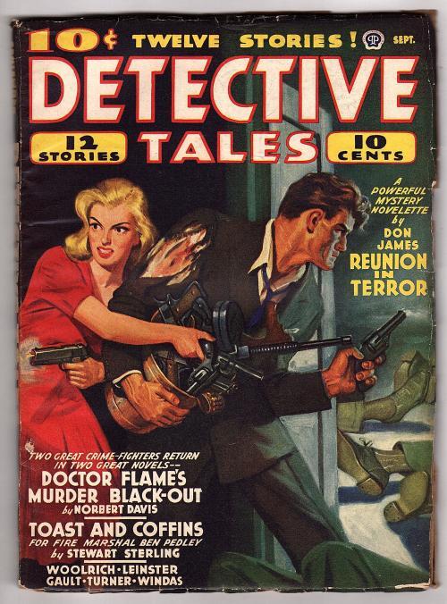 Detective Tales Sep 1942 Cornell Woolrich "Implacable Request" - Pulp